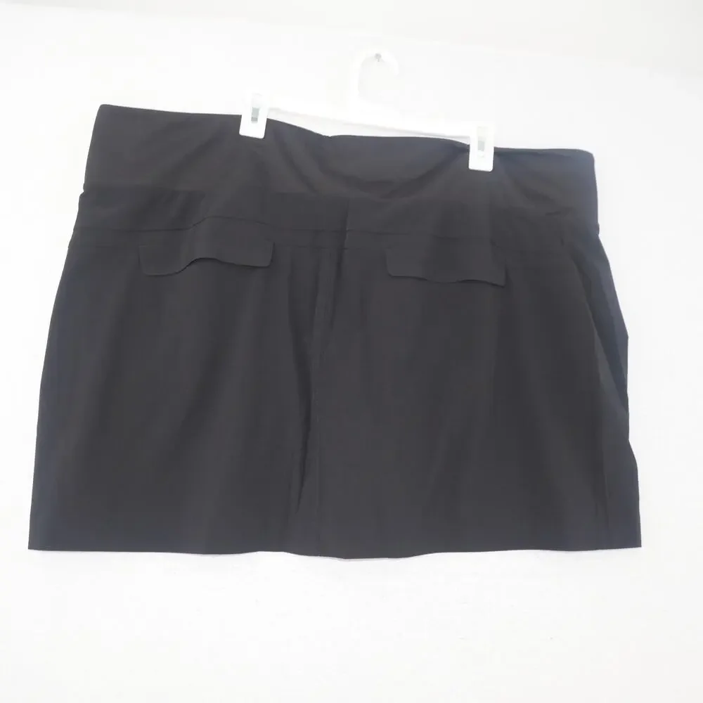 NEW Athleta Soho Skorts Shorts  Women's Plus Size 26 Black Stretch Pull On - Picture 6 of 9